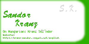 sandor kranz business card